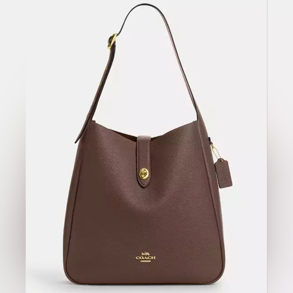 COACH Hadley Large Shoulder Bag Dark Stone Taupe Huge Carryall Minimalist Chic